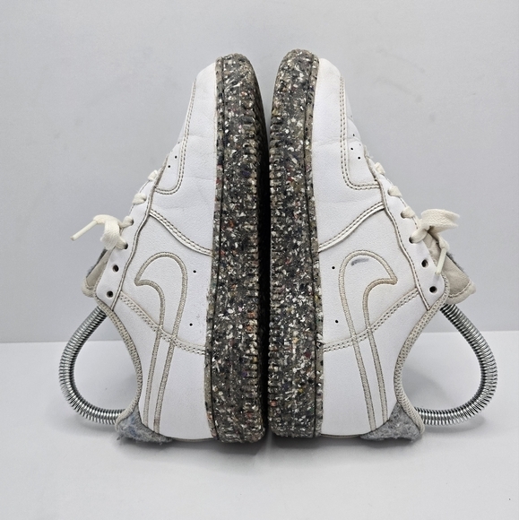 Nike | AF1s GS Recycled 'Wool White Pack' leather low-top sneakers | KIDS 2 - Picture 6 of 12